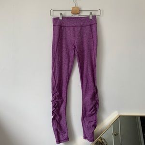 Ivivva ruched purple full length leggings